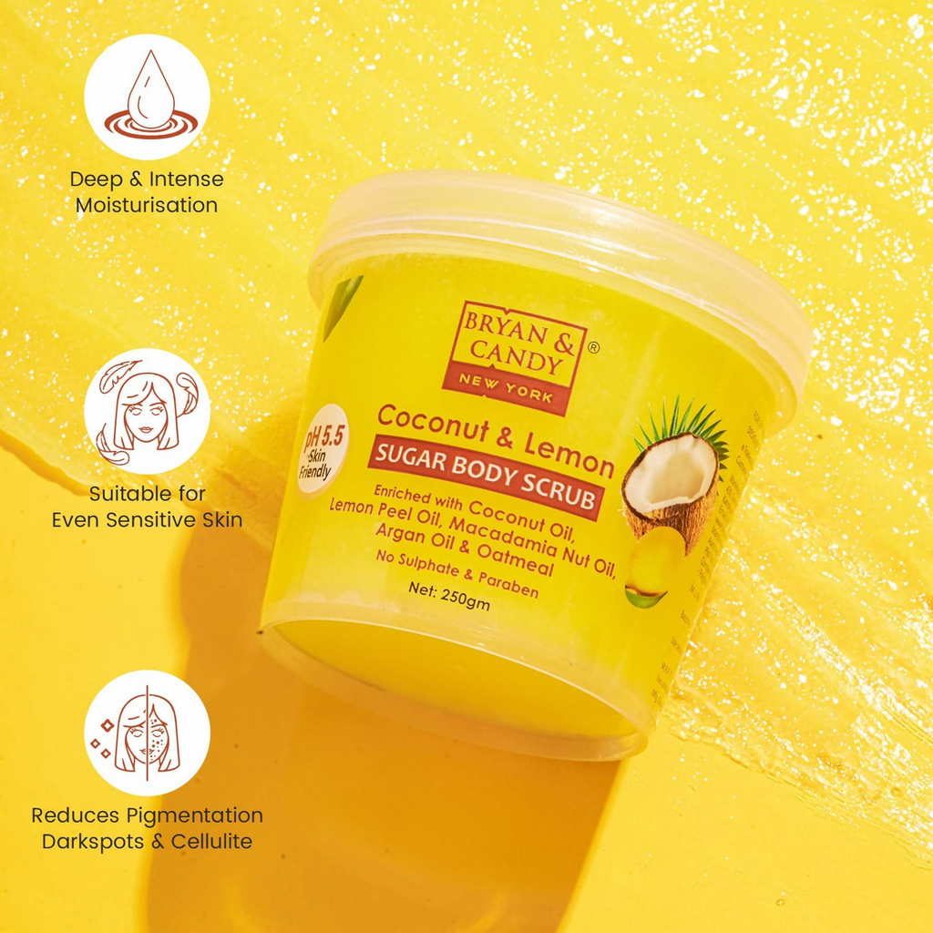 Bryan & Candy Coconut & Lemon Sugar Body Scrub | Grocsy