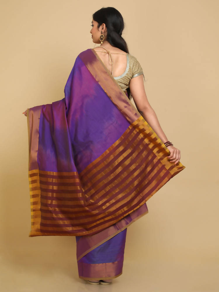 Kalamandir Beautiful Ikkat Print Multi Color Uppada Saree | Grocsy