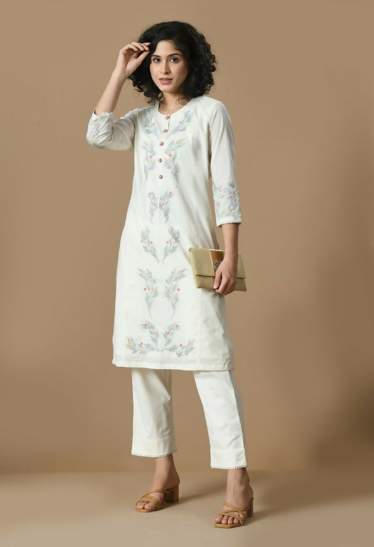 Joban Fashion White Cotton Kurta Set | Grocsy
