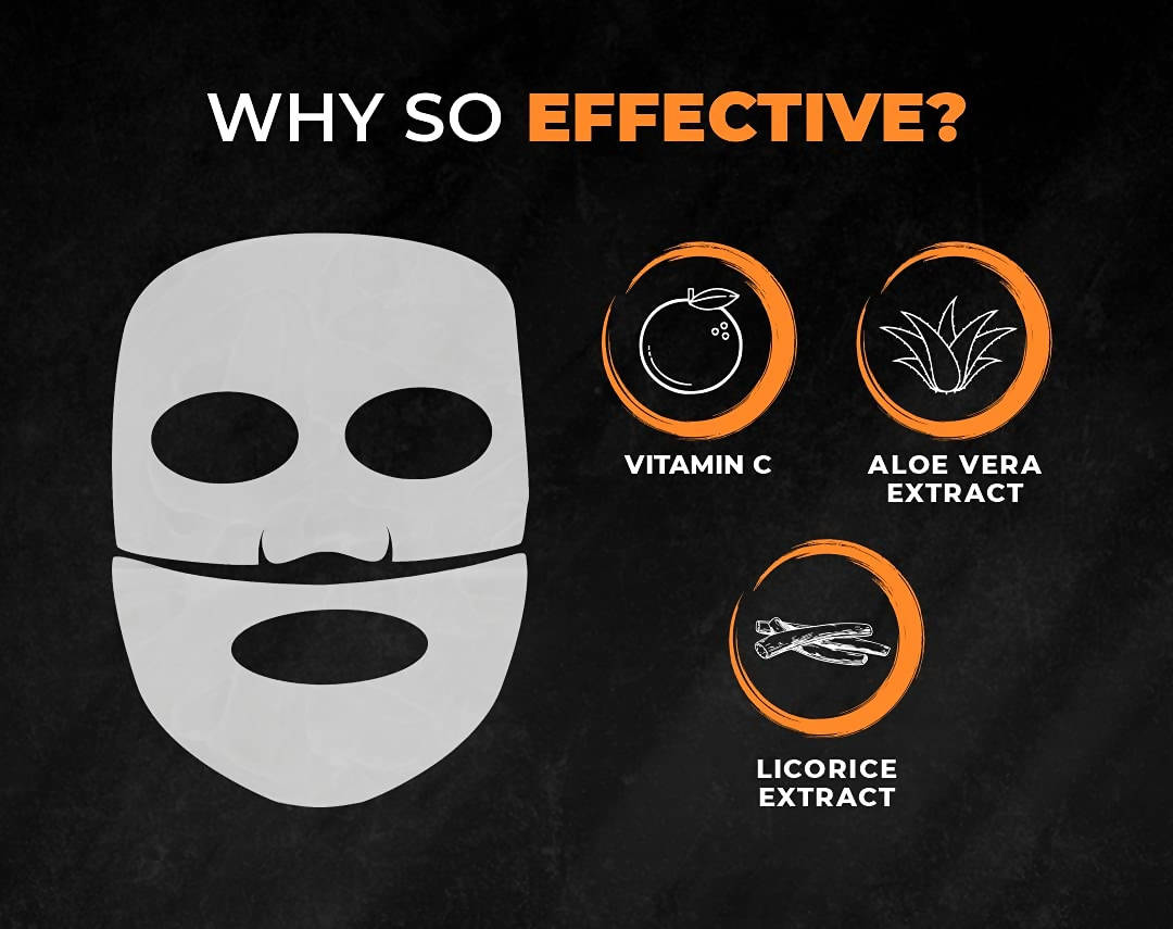 Beardo Night Shot Vitamin C Sheet Masks | Grocsy