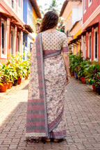 Sangam Prints Red Cotton Blend Woven Work Traditional Saree | Grocsy