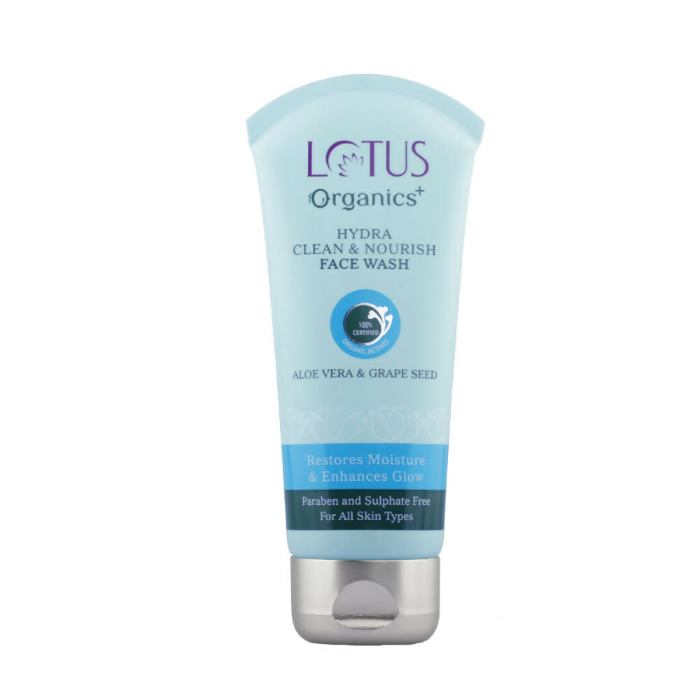 Lotus Organics Aloe Vera & Grape Seed Hydra Clean & Nourish Face Wash | Grocsy