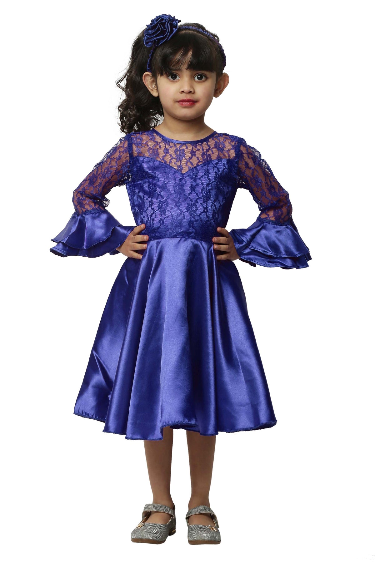 Asmaani Kids Party Wear Stylish Dresses, Perfect for Parties, Functions & Vacations - Blue | Grocsy