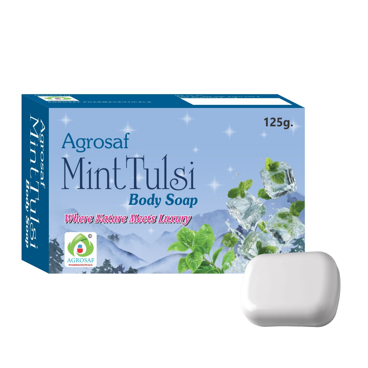 Agrosaf Mint Tulsi Body Soap | Grocsy