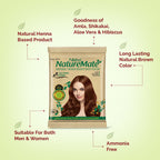 Nisha Nature Mate Henna-Based Hair Color Powder Sachet (Pack of 10) | Grocsy