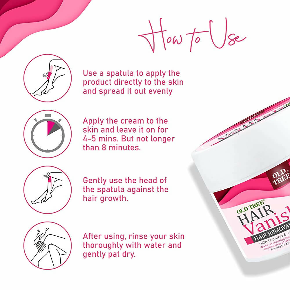 Old Tree Hair Vanish Hair Removal Gel with Aloe Vera & Tea Tree | Grocsy