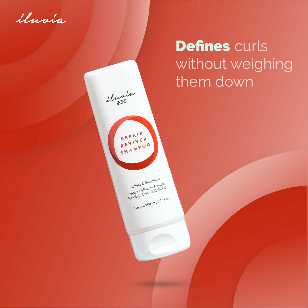 iluvia Curly & Wavy Hair - Repair Reviver Shampoo for Natural Definition | Grocsy
