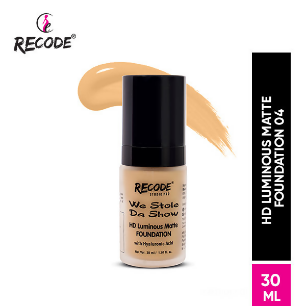 Recode HD Luminous Matte Foundation - 04 Hindustan | Grocsy
