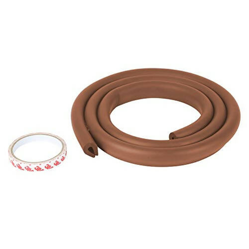 Safe-O-Kid Unique High Density 2 Mtr Long U - Shaped 1 Edge Guard Strip - Brown | Grocsy