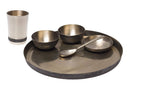 De Kulture Works Pure Ayurveda Kansa Bronze Golden Dinner Thali Set | Grocsy