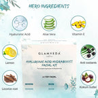 Glamveda Hyaluronic Acid Hydra Boost Facial Kit | Grocsy