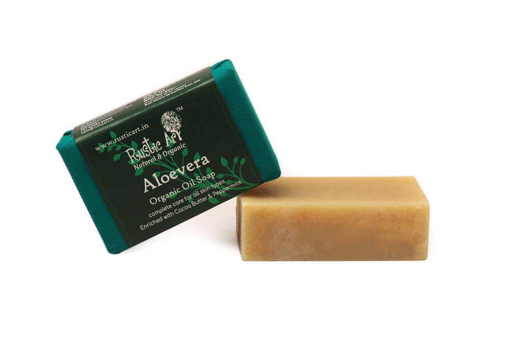 Rustic Art Aloevera Organic Oil Soap | Grocsy