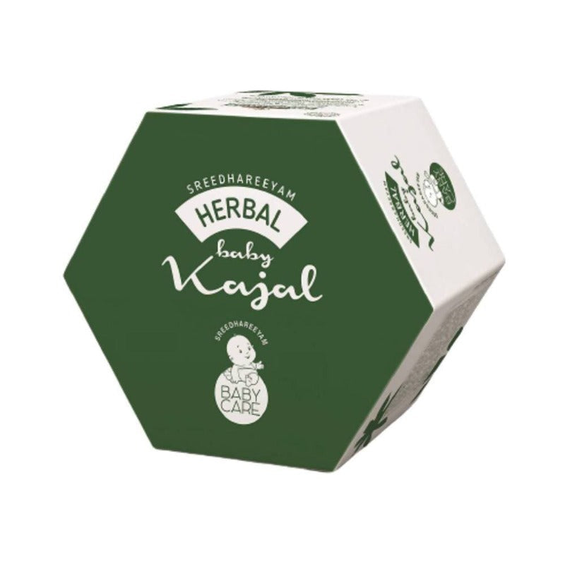 Sreedhareeyam Ayurveda Herbal Baby Kajal, for Babies and Adults with Gooseberry, Sahadevi, Yashtimadhu and Castor Oil | Grocsy