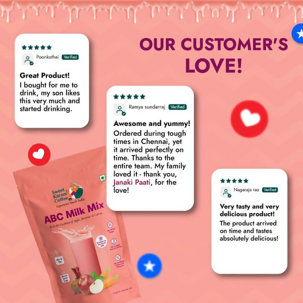 Sweet Karam Coffee ABC (Apple, Beetroot, Carrot) Milk Mix | Grocsy