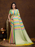 Vedant Vastram Jacquard Work Fancy Bollywood Saree - Pista | Grocsy