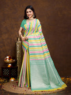 Vedant Vastram Jacquard Work Fancy Bollywood Saree - Seegreen | Grocsy