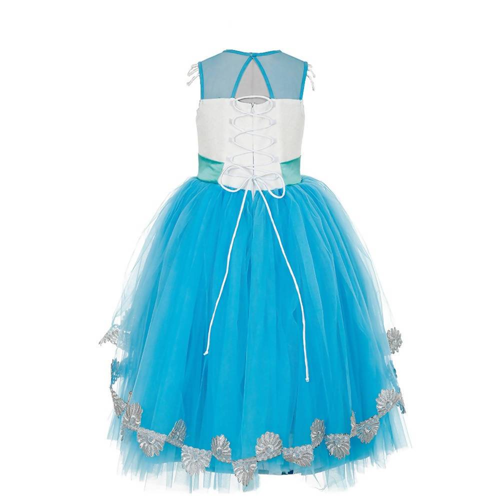 Asmaani Baby Girl's Multi-Coloured Satin A-Line Maxi Full Length Dress (AS-DRESS-22081) | Grocsy