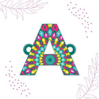 Indianvibez Alphabet A Wooden Rakhi - Kids Rakhi | Grocsy