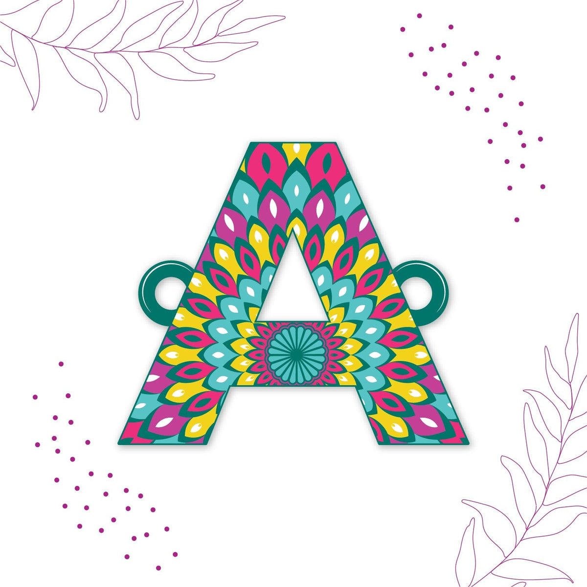 Indianvibez Alphabet A Wooden Rakhi - Kids Rakhi | Grocsy