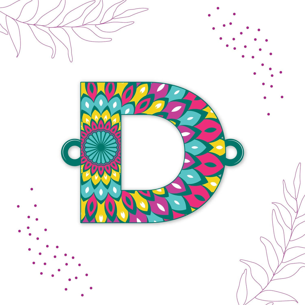 Indianvibez Alphabet D Wooden Rakhi - Kids Rakhi | Grocsy