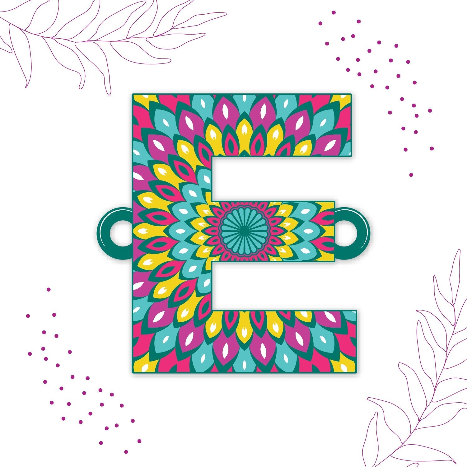 Indianvibez Alphabet E Wooden Rakhi - Kids Rakhi | Grocsy