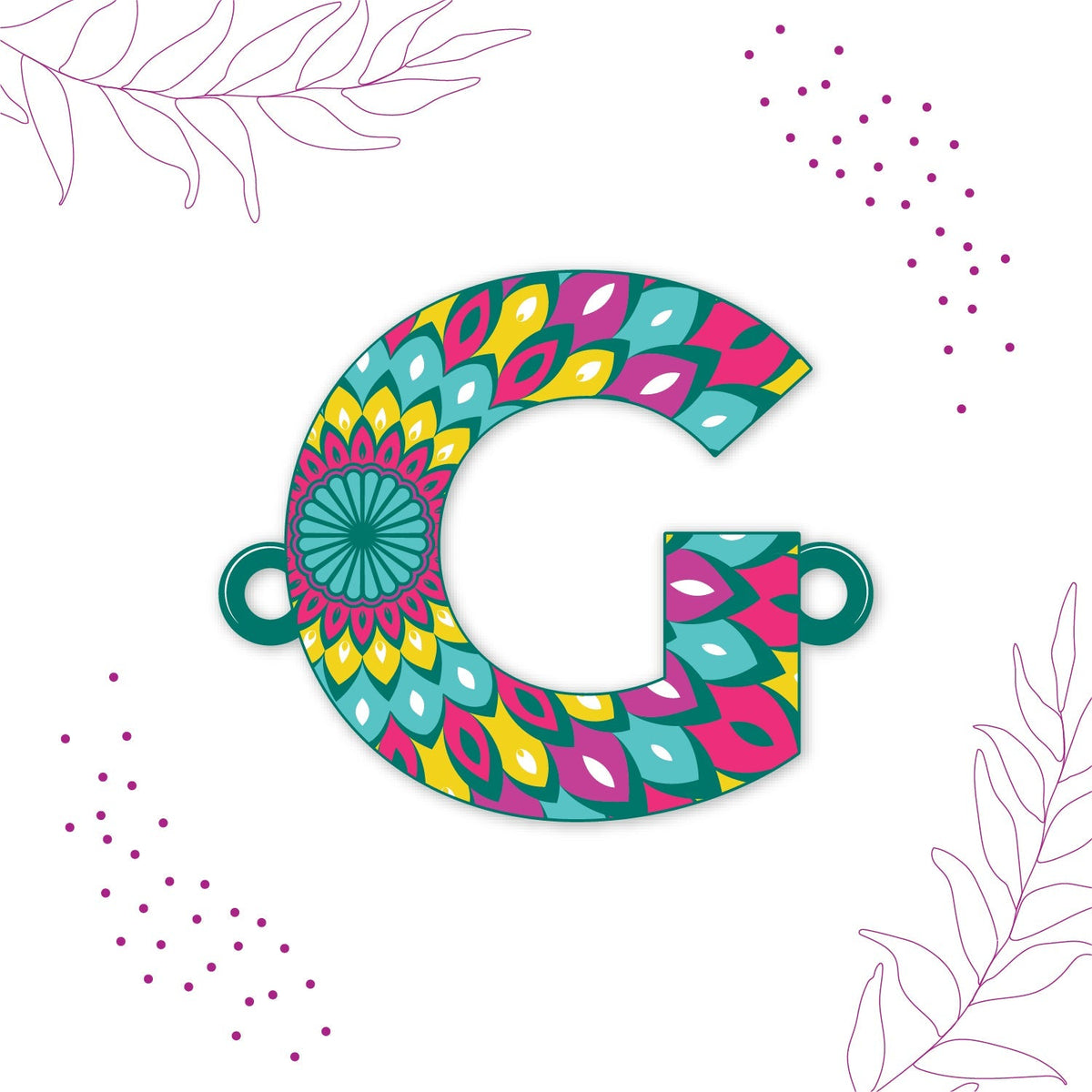 Indianvibez Alphabet G Wooden Rakhi - Kids Rakhi | Grocsy