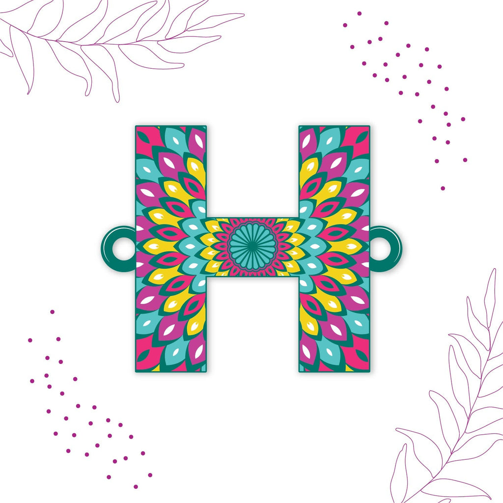 Indianvibez Alphabet H Wooden Rakhi - Kids Rakhi | Grocsy