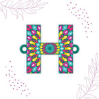 Indianvibez Alphabet H Wooden Rakhi - Kids Rakhi | Grocsy