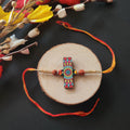 Indianvibez Alphabet J Wooden Rakhi - Kids Rakhi | Grocsy