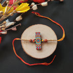 Indianvibez Alphabet J Wooden Rakhi - Kids Rakhi | Grocsy