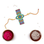 Indianvibez Alphabet J Wooden Rakhi - Kids Rakhi | Grocsy