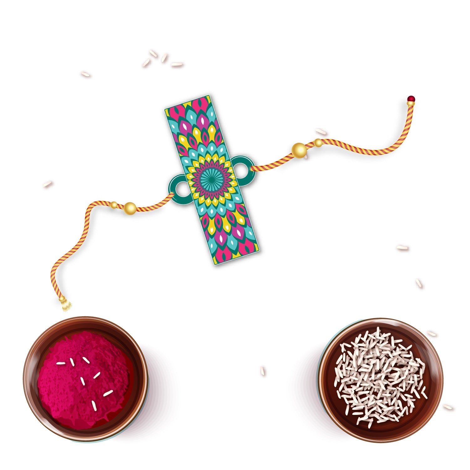 Indianvibez Alphabet J Wooden Rakhi - Kids Rakhi | Grocsy
