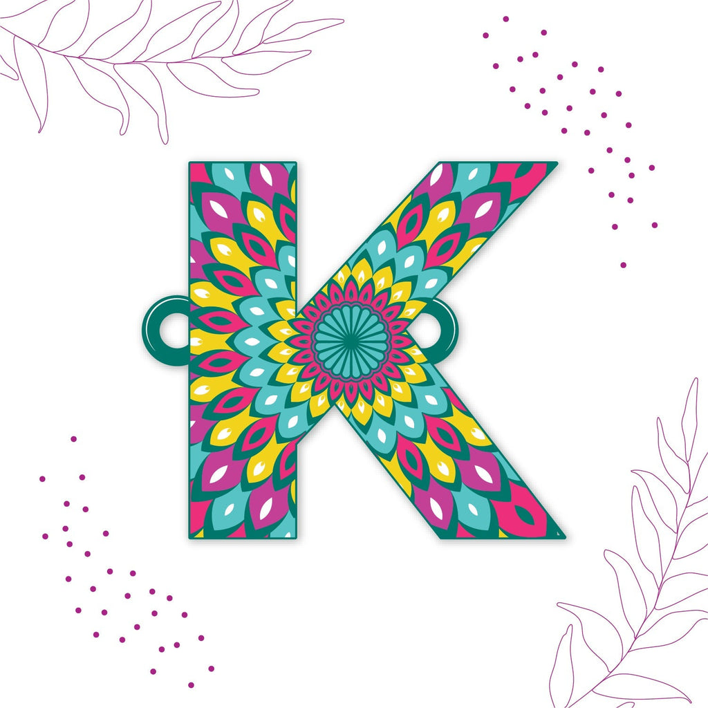 Indianvibez Alphabet K Wooden Rakhi - Kids Rakhi | Grocsy