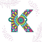 Indianvibez Alphabet K Wooden Rakhi - Kids Rakhi | Grocsy