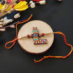 Indianvibez Alphabet L Wooden Rakhi - Kids Rakhi | Grocsy
