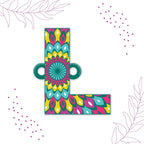 Indianvibez Alphabet L Wooden Rakhi - Kids Rakhi | Grocsy