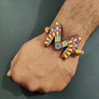 Indianvibez Alphabet M Wooden Rakhi - Kids Rakhi | Grocsy