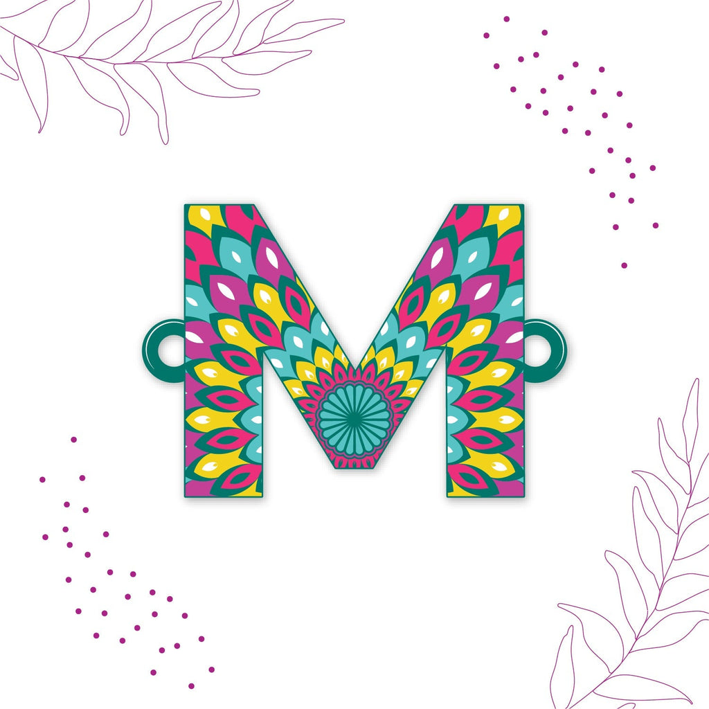 Indianvibez Alphabet M Wooden Rakhi - Kids Rakhi | Grocsy