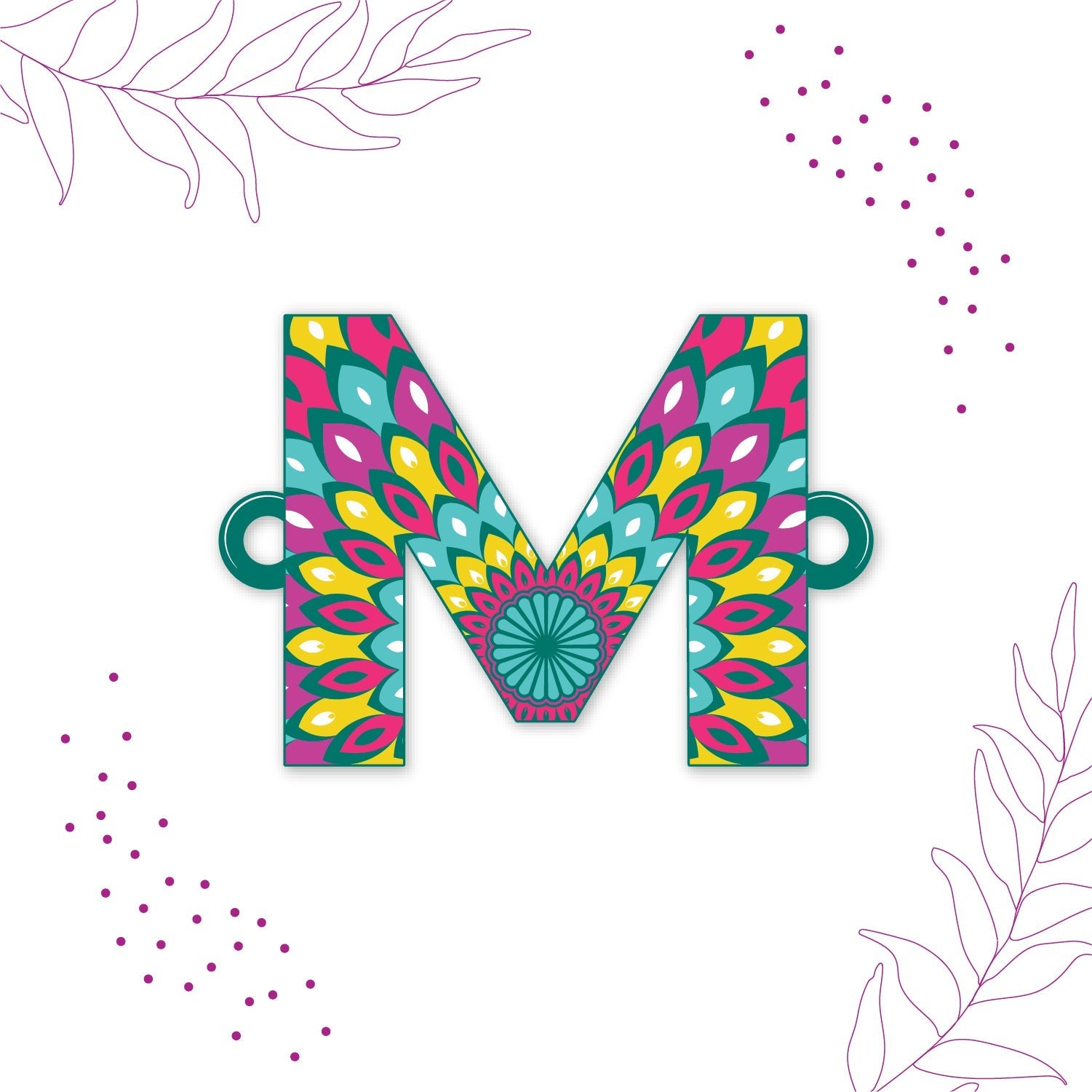 Indianvibez Alphabet M Wooden Rakhi - Kids Rakhi | Grocsy