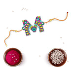 Indianvibez Alphabet M Wooden Rakhi - Kids Rakhi | Grocsy