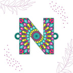 Indianvibez Alphabet N Wooden Rakhi - Kids Rakhi | Grocsy
