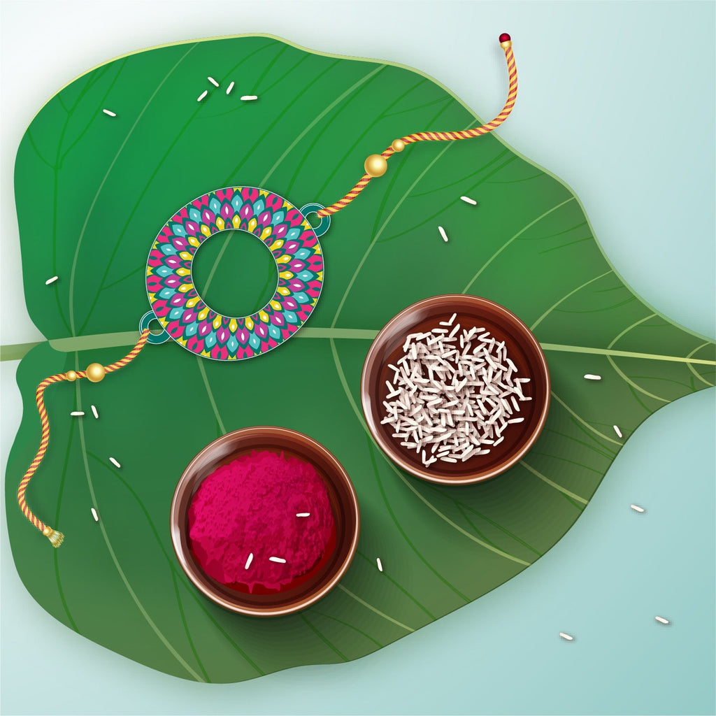 Indianvibez Alphabet O Wooden Rakhi - Kids Rakhi | Grocsy