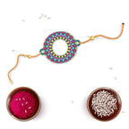 Indianvibez Alphabet O Wooden Rakhi - Kids Rakhi | Grocsy