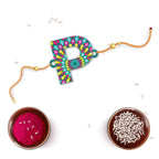 Indianvibez Alphabet P Wooden Rakhi - Kids Rakhi | Grocsy