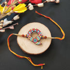 Indianvibez Alphabet Q Wooden Rakhi - Kids Rakhi | Grocsy