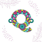 Indianvibez Alphabet Q Wooden Rakhi - Kids Rakhi | Grocsy