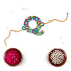 Indianvibez Alphabet Q Wooden Rakhi - Kids Rakhi | Grocsy