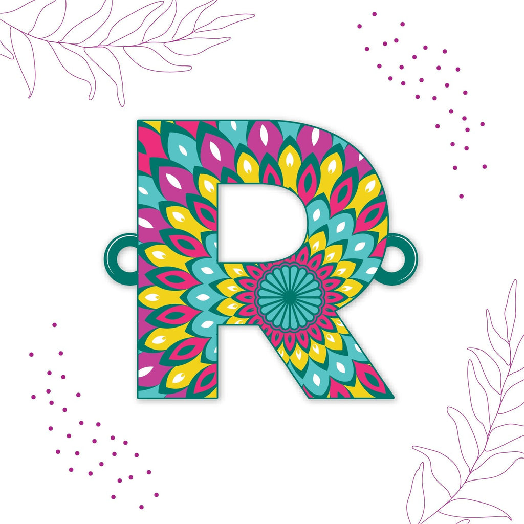 Indianvibez Alphabet R Wooden Rakhi - Kids Rakhi | Grocsy