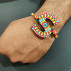 Indianvibez Alphabet S Wooden Rakhi - Kids Rakhi | Grocsy