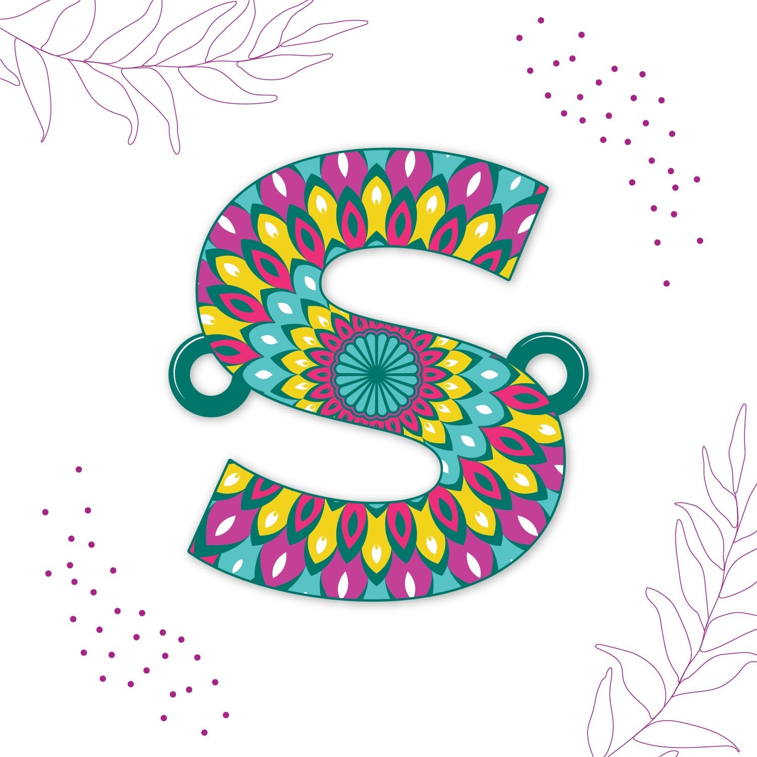 Indianvibez Alphabet S Wooden Rakhi - Kids Rakhi | Grocsy